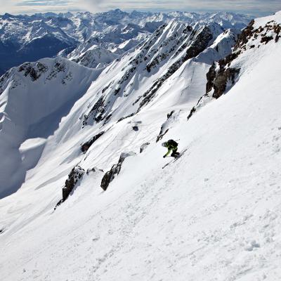 Descente de la Roche Noire au Pic