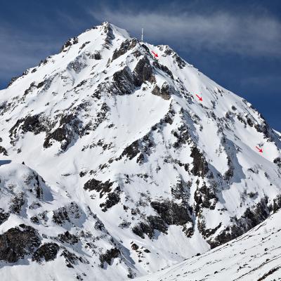 Couloir vu de profil