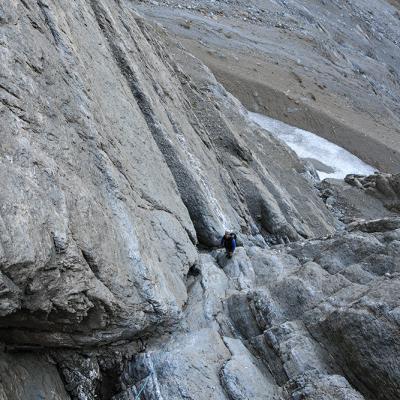 Le Grand Dièdre lors de l'enchaînement des Trois Étages
