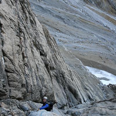 Le Grand Dièdre lors de l'enchaînement des Trois Étages