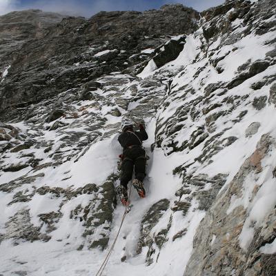 Attaque de gauche de la goulotte Lechêne