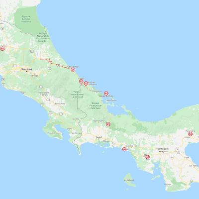 Étapes au Costa Rica et Panama