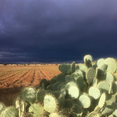 Orage en arrivant à Zacatecas au Mexique