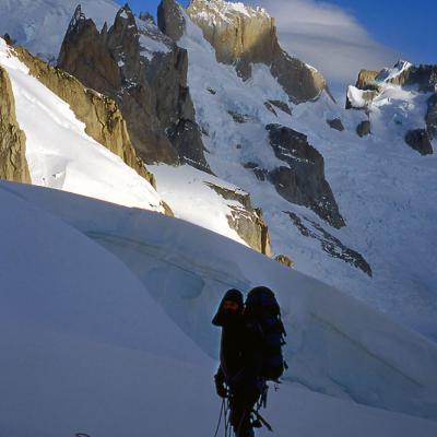 Sur le glacier du Cerro Torre