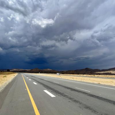 En Namibie, c'est tout plat