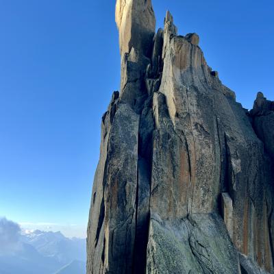 L'Aiguille de la République depuis le début de l'arête République-Charmoz